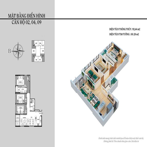 Hình Ảnh Mặt Bằng Căn Hộ BRG Legend Hải Phòng